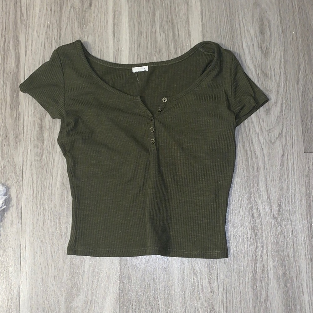 army green top